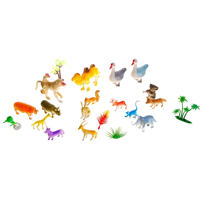Набор животных «Дикие животные», 16 фигурок с аксессуарами - Фото 1