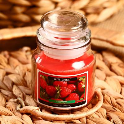 Свеча в банке «Клубника» 82 г 6×9×9 см