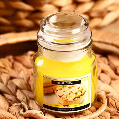Свеча в банке «Банан», 82 г, 6×9×9 см