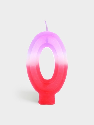 Свеча цифра для торта «0», 8×3.75×1 см