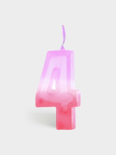 Свеча цифра для торта «4», 8×3.75×1 см