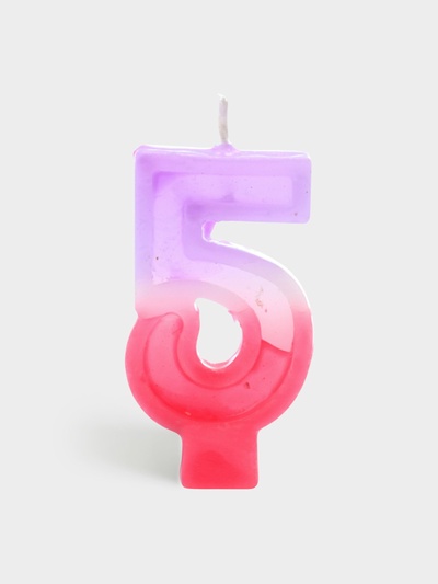 Свеча цифра для торта «5», 8×3.75×1 см