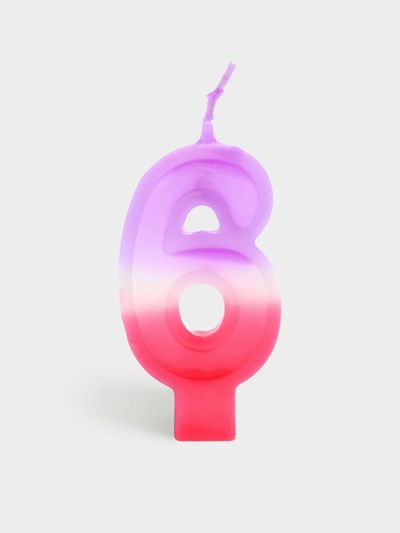 Свеча цифра для торта «6», 8×3.75×1 см