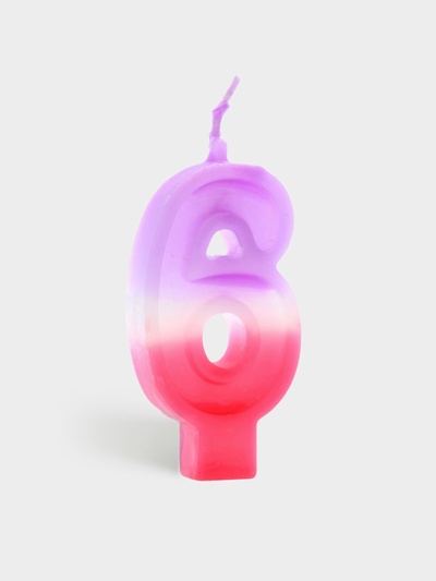 Свеча цифра для торта «6», 8×3.75×1 см