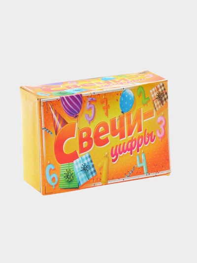 Свеча цифра для торта «6», 8×3.75×1 см