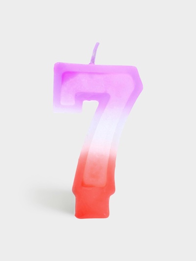 Свеча цифра для торта «7», 8×3.75×1 см