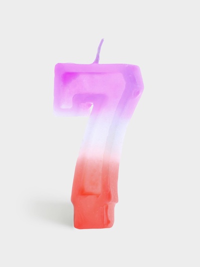 Свеча цифра для торта «7», 8×3.75×1 см