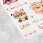 Наклейки бумажные «Люблю котиков», 14 × 21 см - Фото 2
