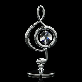 Сувенир «Скрипичный ключ», 3×3,6×7,8 см, с кристаллами