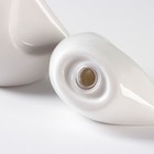 Набор для специй BellaTenero «Совы», солонка 100 мл, перечница 130 мл, на бамбуковой подставке, фарфор, белый - Фото 4