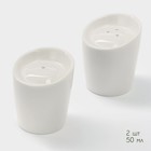 Набор для специй BellaTenero, 5 предметов: солонка 50 мл, перечница 50 мл, сахарница 200 мл с ложкой, на подставке, фарфор, белый - Фото 4