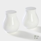 Набор для специй BellaTenero, 3 предмета: солонка 80 мл, перечница 80 мл, сахарница с ложкой 300 мл, фарфор, белый - Фото 7