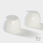 Набор для специй BellaTenero, 5 предметов: солонка 80 мл, перечница 80 мл, сахарница с ложкой 170 мл, на бамбуковой подставке, фарфор, белый - Фото 3