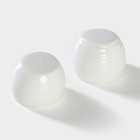 Набор для специй BellaTenero, 5 предметов: солонка 80 мл, перечница 80 мл, сахарница с ложкой 170 мл, на бамбуковой подставке, фарфор, белый - Фото 4