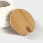 Набор для специй BellaTenero, 5 предметов: солонка 80 мл, перечница 80 мл, сахарница с ложкой 170 мл, на бамбуковой подставке, фарфор, белый - Фото 10