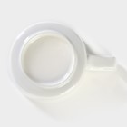 Набор фарфоровый чайный на бамбуковой подставке Доляна «Эстет», 5 предметов: чайник 800 мл, 4 кружки 220 мл, цвет белый - Фото 4