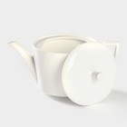 Набор фарфоровый чайный на бамбуковой подставке Доляна «Эстет», 5 предметов: чайник 800 мл, 4 кружки 220 мл, цвет белый - фото 4526374
