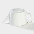 Набор фарфоровый чайный на бамбуковой подставке Доляна «Эстет», 5 предметов: чайник 800 мл, 4 кружки 220 мл, цвет белый - Фото 9