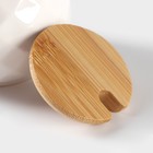 Набор для специй BellaTenero, 3 предмета: солонка 150 мл, перечница 150 мл, сахарница с ложкой 300 мл, на бамбуковой подставке, фарфор, белый - Фото 9