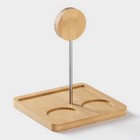 Набор для специй BellaTenero, 4 предмета: солонка 110 мл, перечница 110 мл, салфетница, на бамбуковой подставке, фарфор, белый - Фото 13