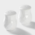 Набор для специй BellaTenero, 4 предмета: солонка 110 мл, перечница 110 мл, салфетница, на бамбуковой подставке, фарфор, белый - Фото 6