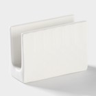 Набор для специй BellaTenero, 4 предмета: солонка 110 мл, перечница 110 мл, салфетница, на бамбуковой подставке, фарфор, белый - Фото 10