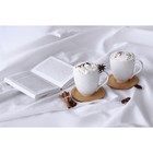 Набор керамический чайный на бамбуковой подставке BellaTenero, 6 предметов: 2 чашки 350 мл, 2 деревянных блюдца d=12 см, 2 ложки, цвет белый - фото 4257195