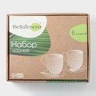 Набор чайный BellaTenero, 6 предметов: 2 чашки 350 мл, 2 деревянных блюдца d=12 см, 2 ложки, на бамбуковой подставке, керамика, белый - Фото 11