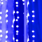 Гирлянда «Водопад» 2 × 1.5 м, IP44, прозрачная нить, 400 LED, свечение синее, 8 комбинаций режимов, 220 В - Фото 3