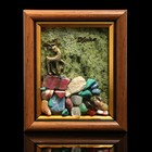 Сувенир в рамке "Серебряное копытце", змеевик, 11х9 см - Фото 1