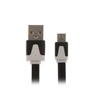 Кабель Blast, micro USB - USB, 1 А, 2 м, плоский, черный - Фото 1