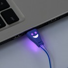 Кабель BLAST, Lightning - USB, 1 А, 1 м, с подсветка, голубой - Фото 2