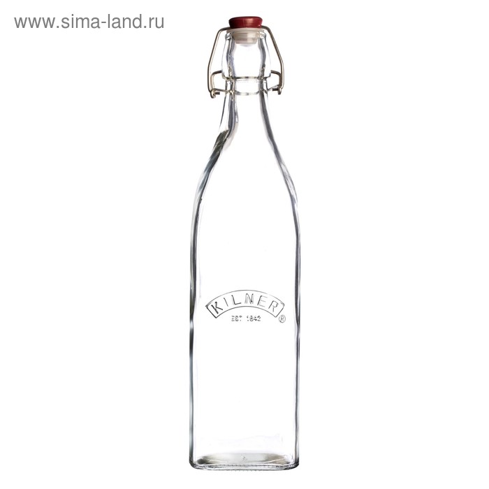 Бутылка Kilner Clip Top, квадратная, 1 л - Фото 1
