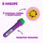 Проектор-фонарик «Мир животных», 3 слайда, 24 картинки - Фото 2