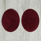 Заплатки для одежды, 14,3 × 11,1 см, термоклеевые, пара, цвет бордовый - Фото 2