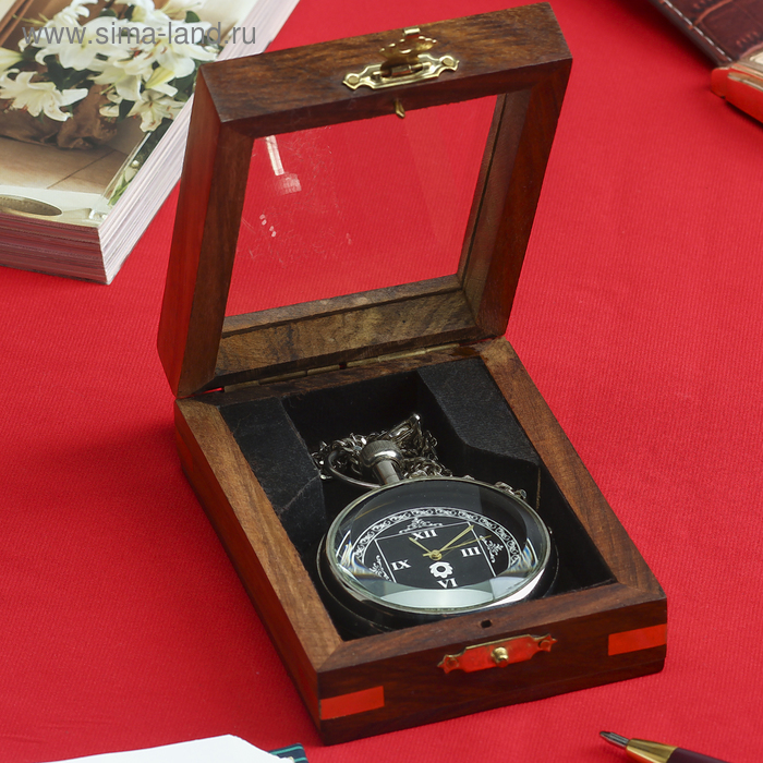 Часы "Вера" в шкатулке 10,5х7,5х3,5 см - Фото 1