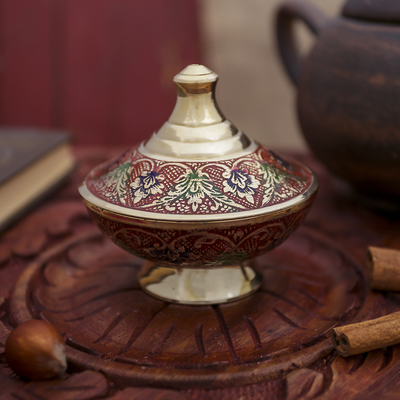 Шкатулка «Царская», 8×8×7.5 см, латунь