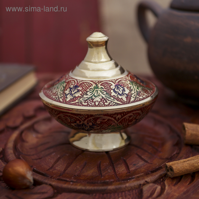 Шкатулка «Царская», 8×8×7.5 см, латунь - Фото 1