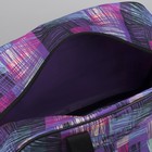 Сумка дорожная, отдел на молнии, 2 наружных кармана, длинный ремень, цвет фиолетовый - Фото 5