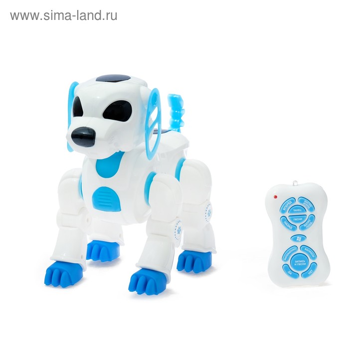 Робот-собака радиоуправляемый интерактивный «Лакки», световые и звуковые эффекты - Фото 1