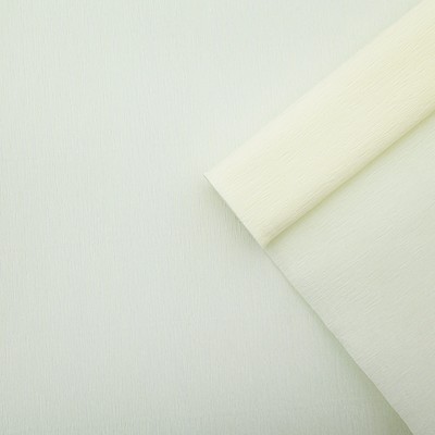 Бумага креп, простой, цвет кремовый, 0,5 х 2,5 м