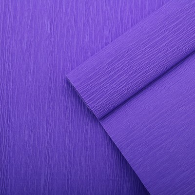 Бумага креп, простой, цвет фиолетовый, 0,5 х 2,5 м