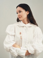 Брошь «Балеринка», цвет красно-белый в золоте 3723669 - фото 16837721