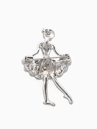 Брошь «Балеринка», цвет бело-сапфировый в серебре - Фото 3