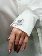 Брошь «Балеринка», цвет бело-сапфировый в серебре - Фото 2