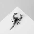 Брошь «Скорпион», цвет розово-фиолетовый в черненом серебре - Фото 3