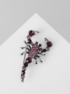 Брошь "Скорпион", цвет розово-фиолетовый в черненом серебре - фото 809403804