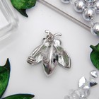 Брошь «Муха» эллипс, цвет зеленый в серебре - Фото 3