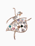 Брошь «Балерина», в платье, цветная в золоте - Фото 1