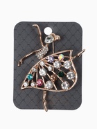 Брошь «Балерина», в платье, цветная в золоте - Фото 5